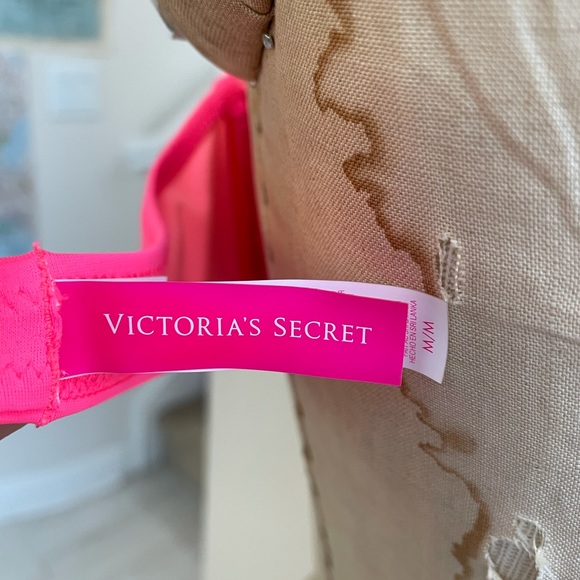 Victoria’s Secret swim bikini top neon pink M - Picture 3 of 4